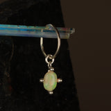 Green Opal hanging hoop