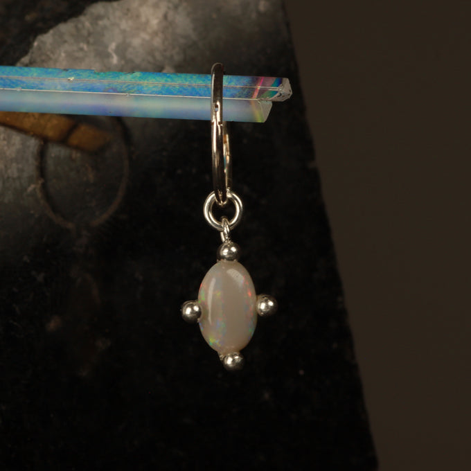 Opal hanging hoop