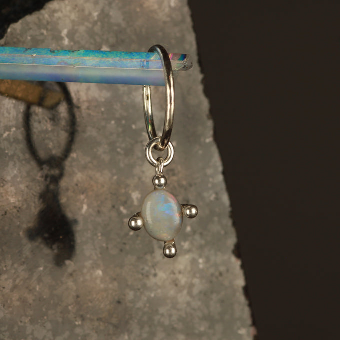 Opal hanging hoop
