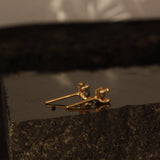 Devil and angel influence opal stud earrings