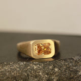 Yellow radiant cut signet