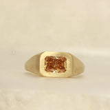 Yellow radiant cut signet