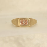 Pink radiant cut signet