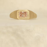 Pink radiant cut signet