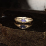Purple opal window ring