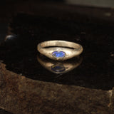 Purple opal window ring