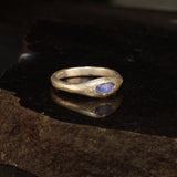 Purple opal window ring