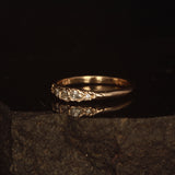 Melted lab diamond ring