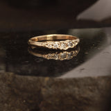 Melted lab diamond ring