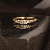 Melted lab diamond ring