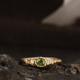 green sapphire diamond ring