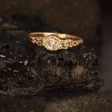 pink diamond side ring
