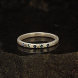 kaleidoscope ring - blue silver