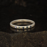 kaleidoscope ring - blue silver