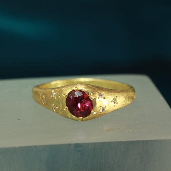 rhodite garnet 18k