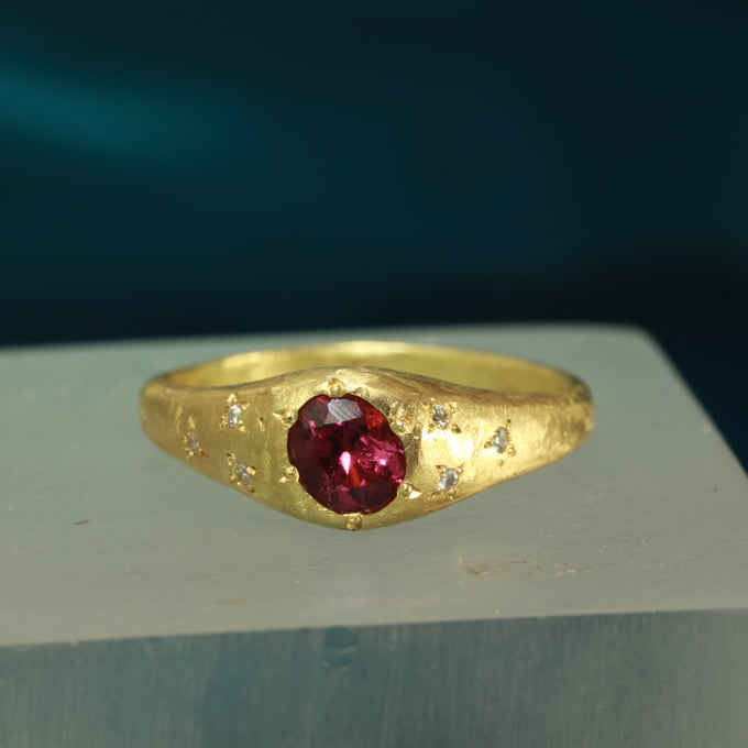 rhodite garnet 18k