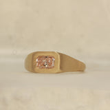 Pink radiant cut signet