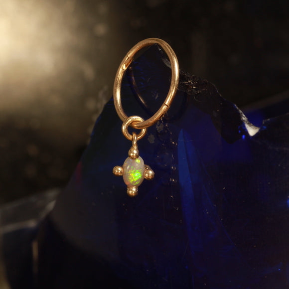 electric opal hanging hoop