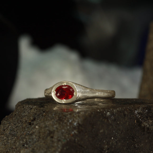 lab grown ruby ring