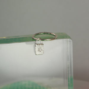Lucky clover earring - silver