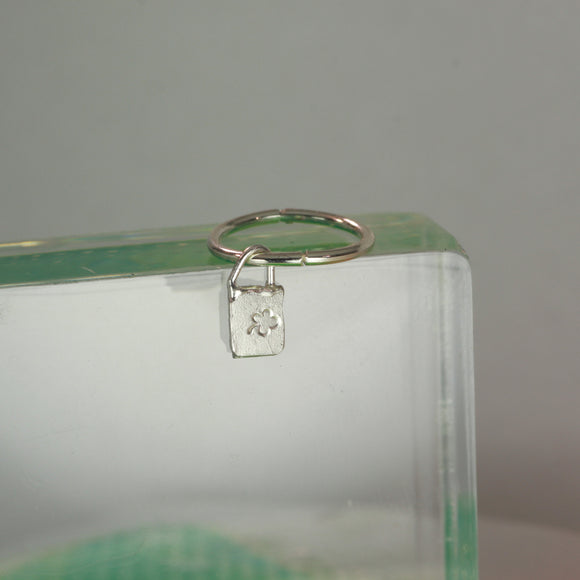 Lucky clover earring - silver