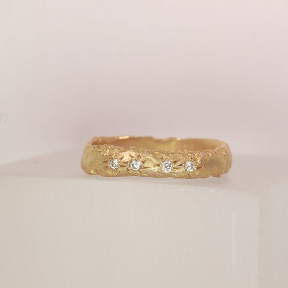 Squashed Croissant diamond ring