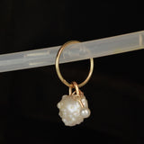 White Pearl earring (with mini pearl keyring)