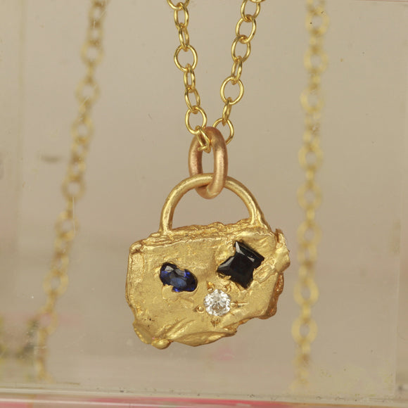 black sapphire pendant