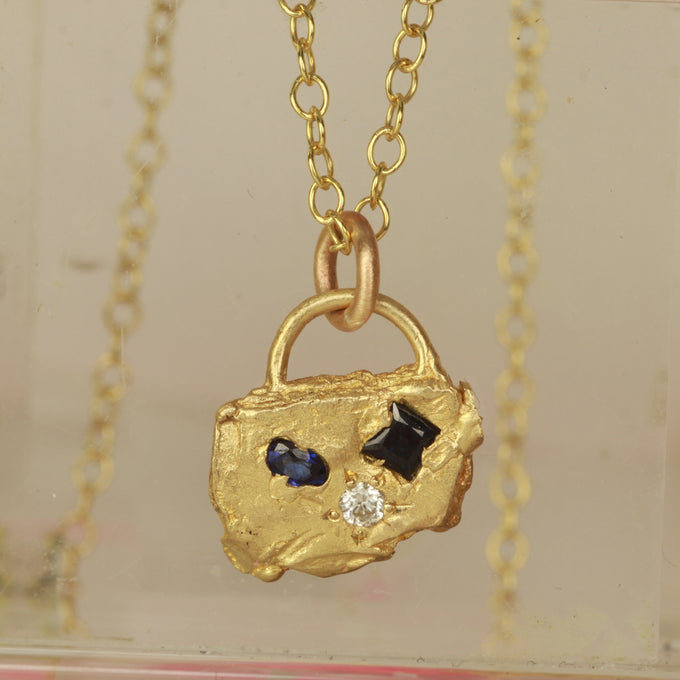 black sapphire pendant