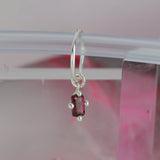 Rhodite garnet hanging hoop