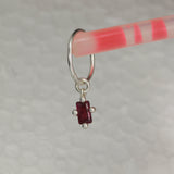 Rhodite garnet hanging hoop