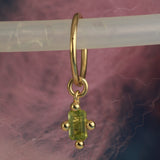 Peridot hanging hoop