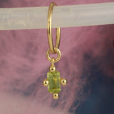 Peridot hanging hoop
