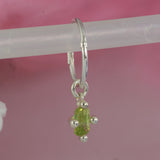 Peridot hanging hoop