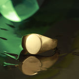 Gold oval signet