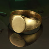 Gold oval signet