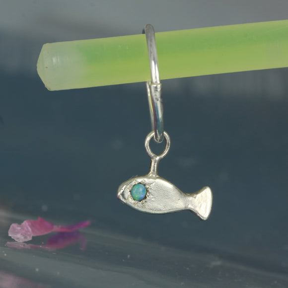 Fish earring - Opal