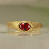 Lab Ruby Crypt Ring size 7.25
