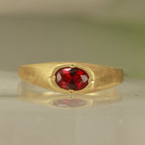 Lab Ruby Crypt Ring size 7.25