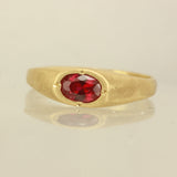 Lab Ruby Crypt Ring size 7.25
