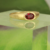 Lab Ruby Crypt Ring size 7.25