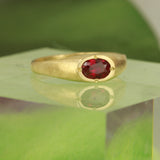 Lab Ruby Crypt Ring size 7.25