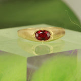 Lab Ruby Crypt Ring size 7.25