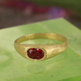 Lab Ruby Crypt Ring size 7.25