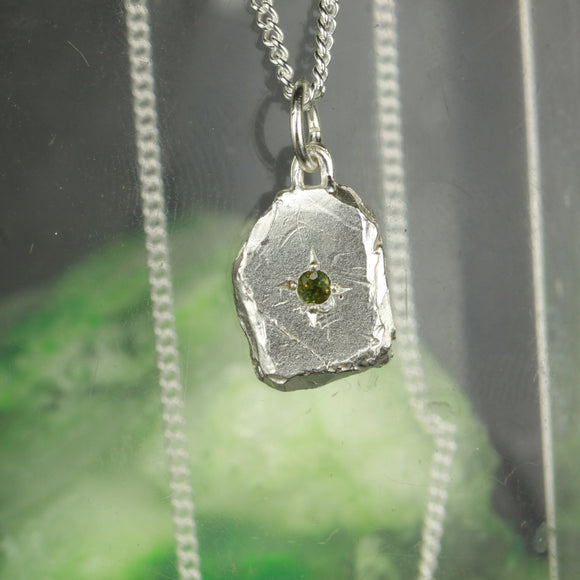 Green Tourmaline secret place pendant