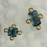 Topaz twin studs