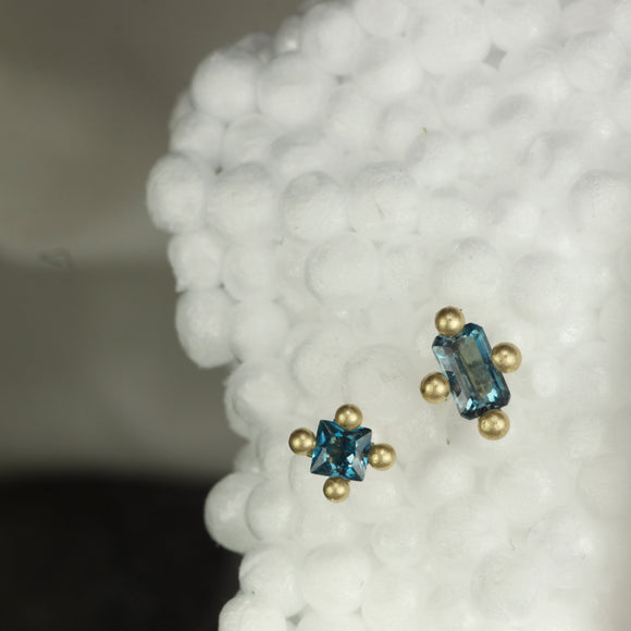 Topaz twin studs