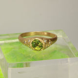 green sapphire ring - Size 8.5