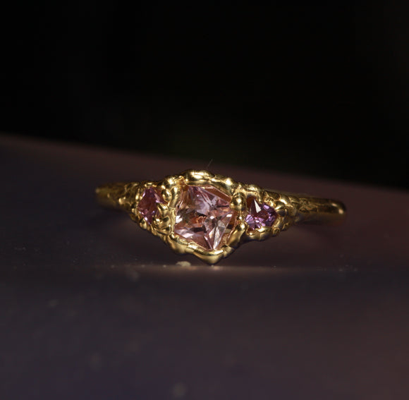 Pink sapphire ring