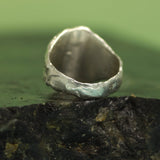 heavy melted signet ring